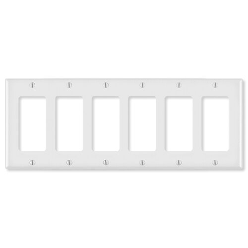 Leviton Decora Wallplate, 6-Gang