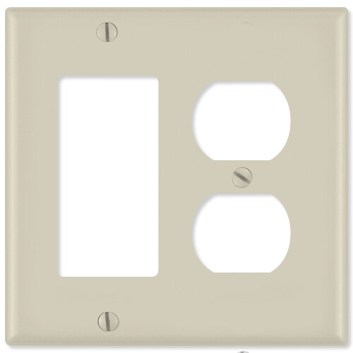 Leviton Combination Wallplate (1 Decora & 1 Duplex Receptacle)