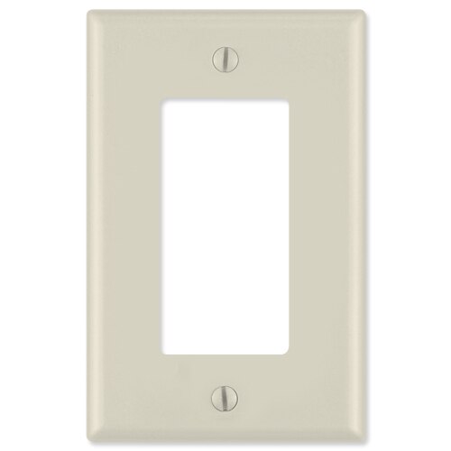 Leviton Decora Wallplate, 1-Gang, Midway Size