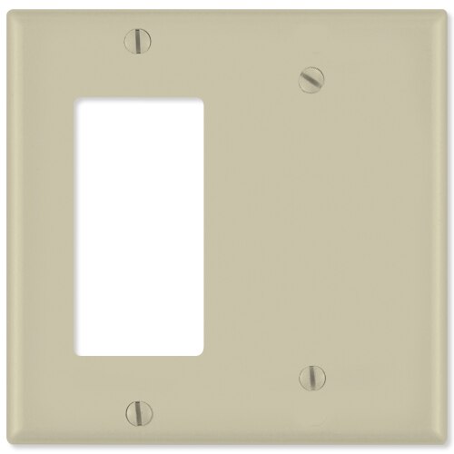 Leviton Combination Wallplate (1 Decora & 1 Blank)