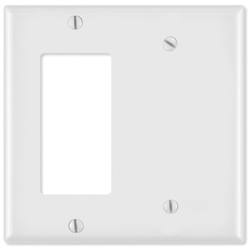 Leviton Combination Wallplate (1 Decora & 1 Blank)