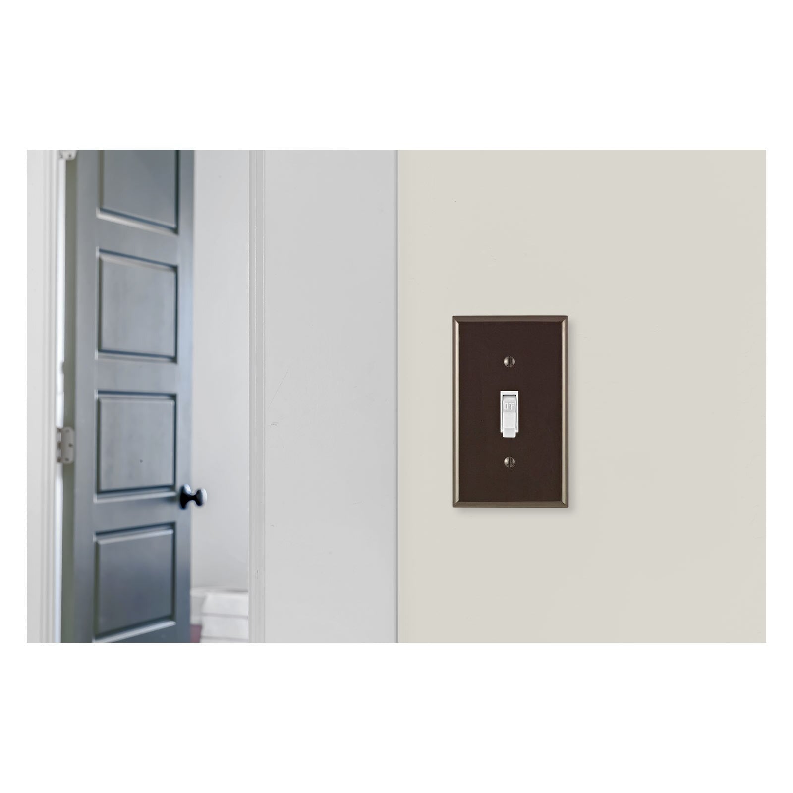Leviton 1-Gang Toggle Device Switch Wallplate, Standard Size