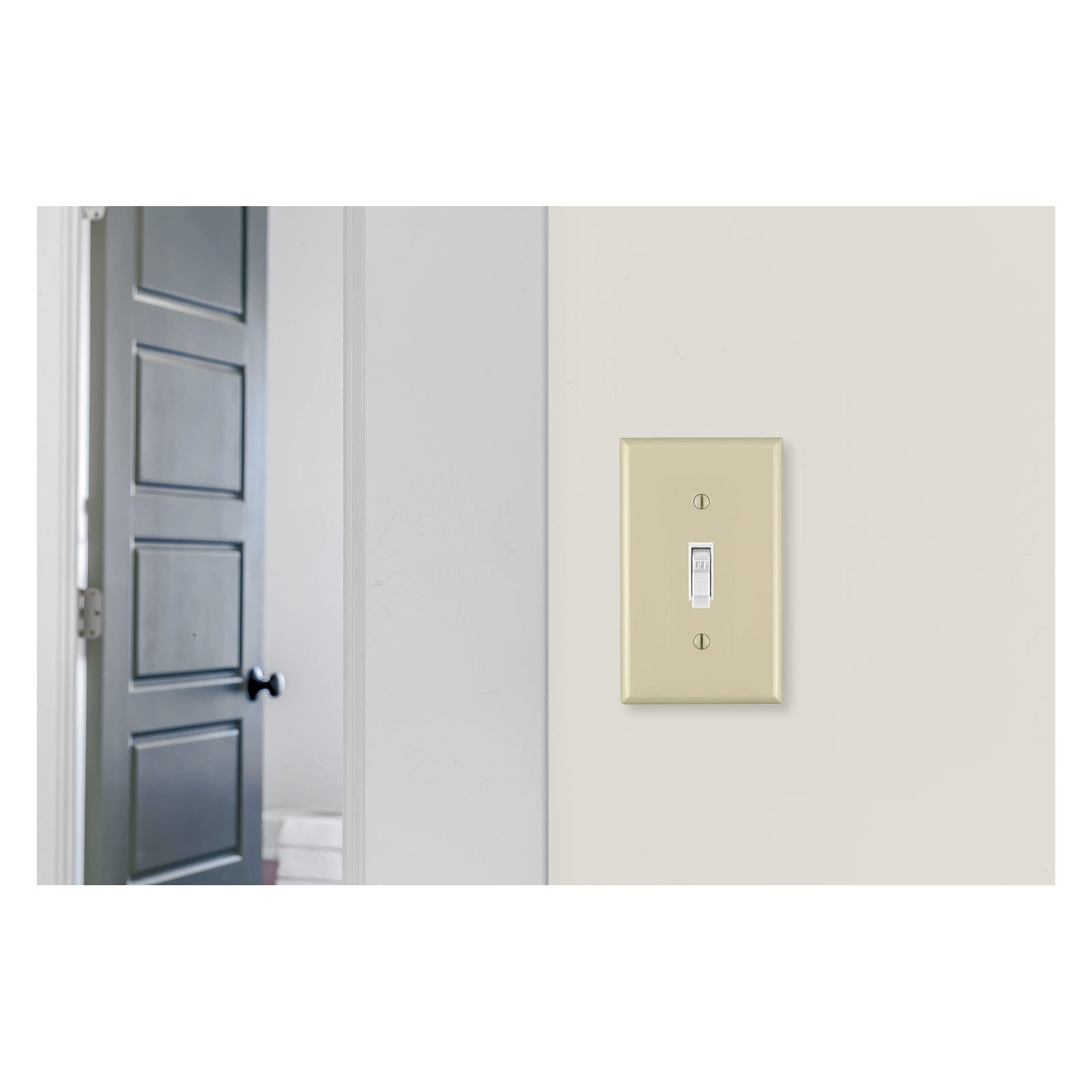 Leviton 1-Gang Toggle Device Switch Wallplate, Standard Size