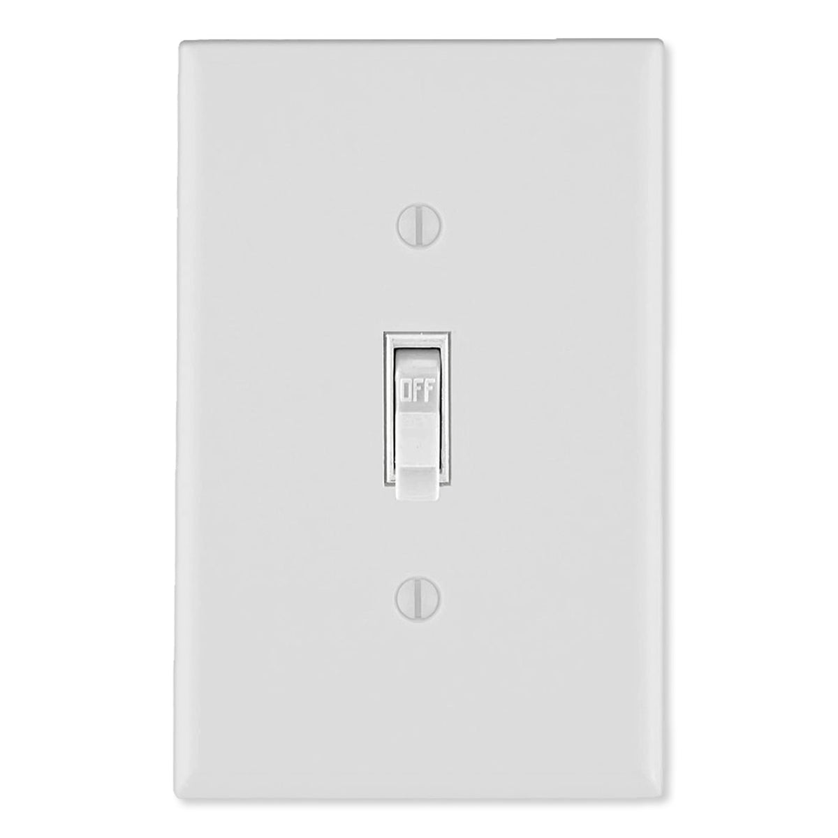 Leviton Wallplate, 1-Gang Toggle Device Switch, Standard Size, Thermoset, Device Mount, White