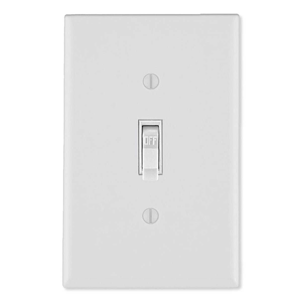 Leviton Toggle Switch Wallplate, 1-Gang, White