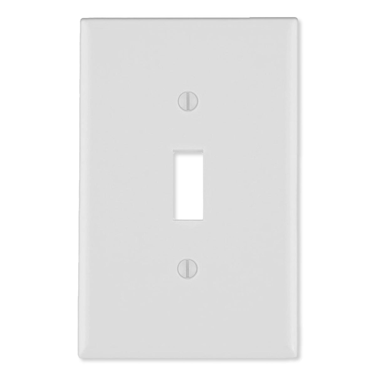 Leviton Wallplate, 1-Gang Toggle Device Switch, Standard Size, Thermoset, Device Mount, White