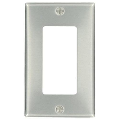 Leviton Decora Wallplate, 1-Gang, Metallic