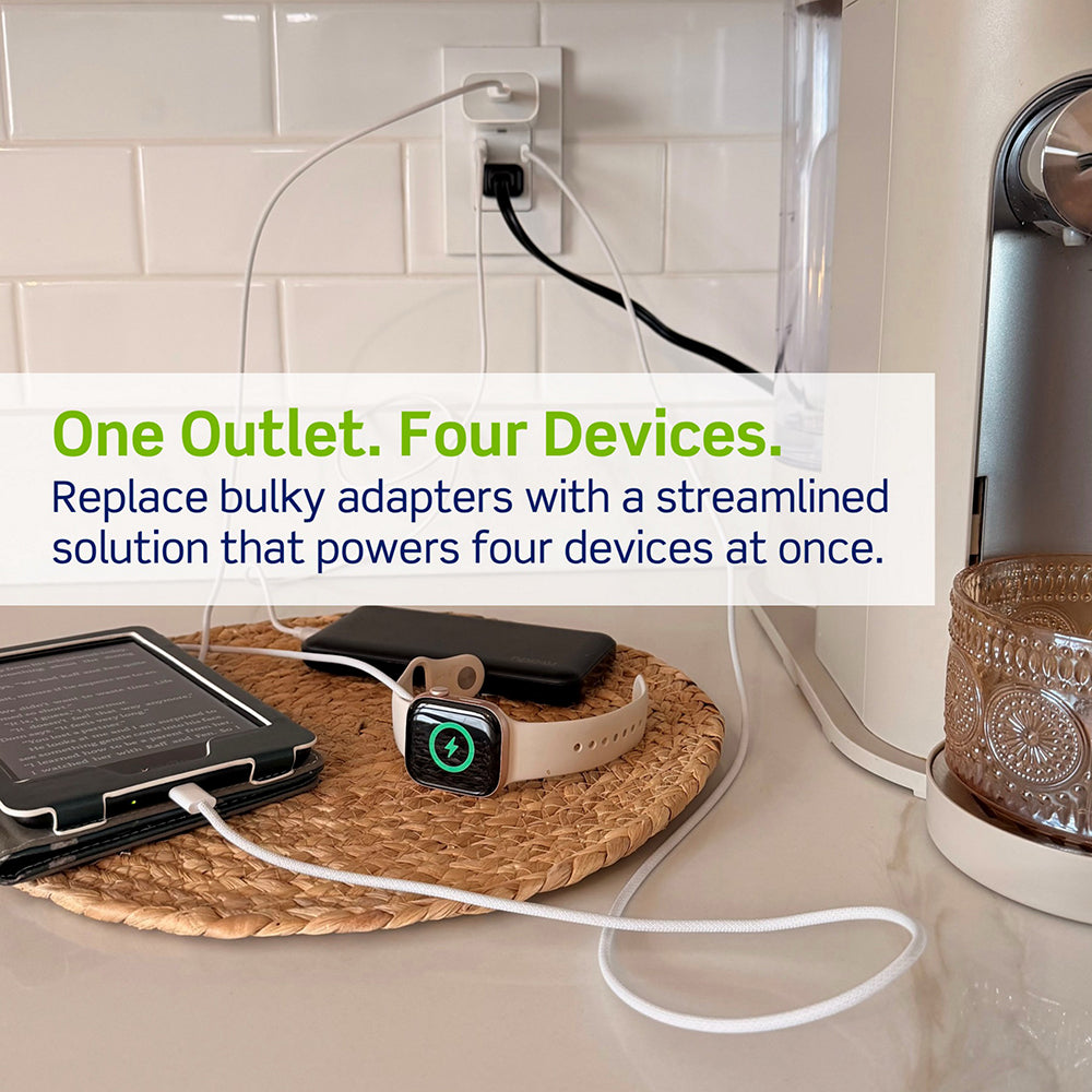 Leviton Decora 15A Tamper-Resistant Duplex Outlet with 27W USB-A & USB-C Ports
