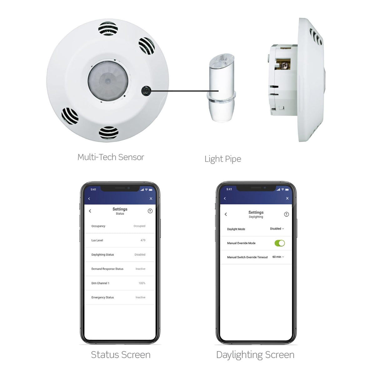 Leviton Smart Ceiling Mount Sensor (CMS), Multi-Tech, Switching, 2000 sq ft Coverage
