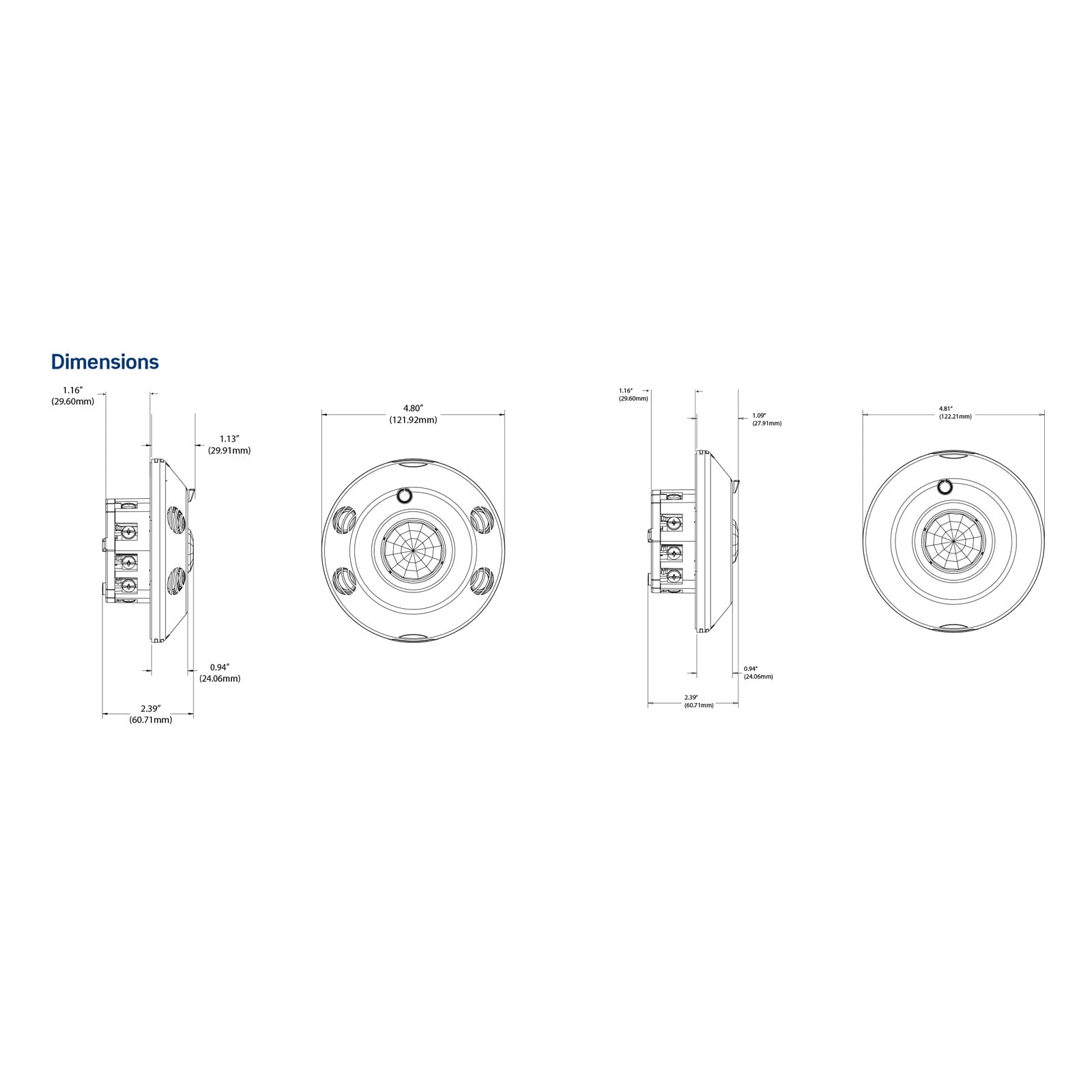 Leviton Smart Ceiling Mount Sensor (CMS), Multi-Tech, Switching, 2000 sq ft Coverage