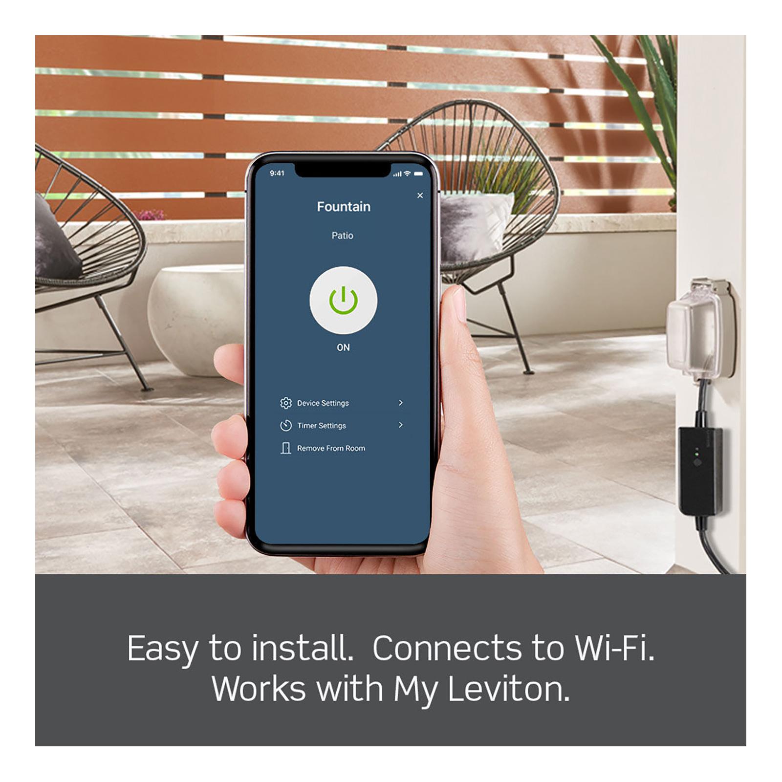 Leviton Decora Smart Wi-Fi Outdoor Plug-In, Weather Resistant