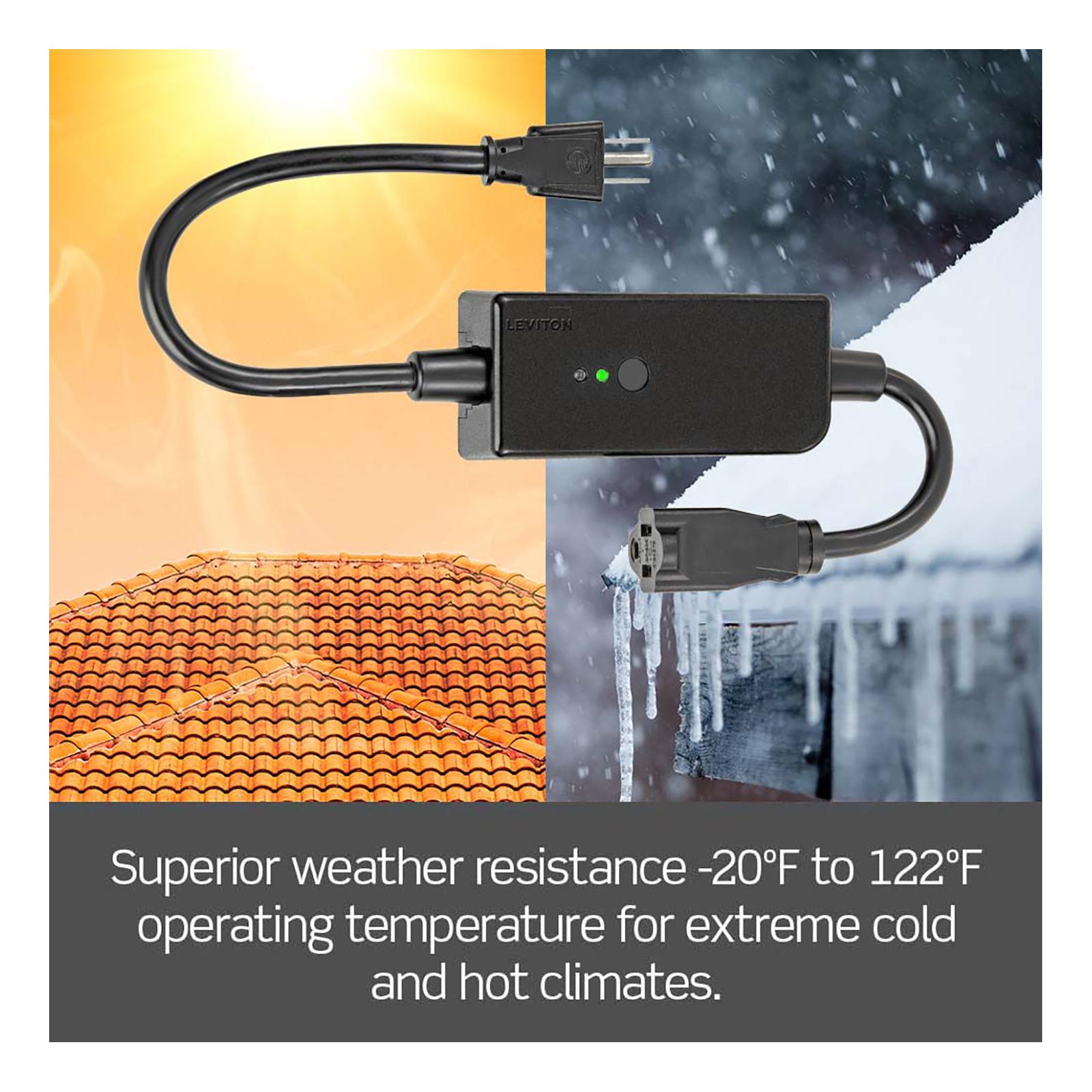 Leviton Decora Smart Wi-Fi Outdoor Plug-In, Weather Resistant