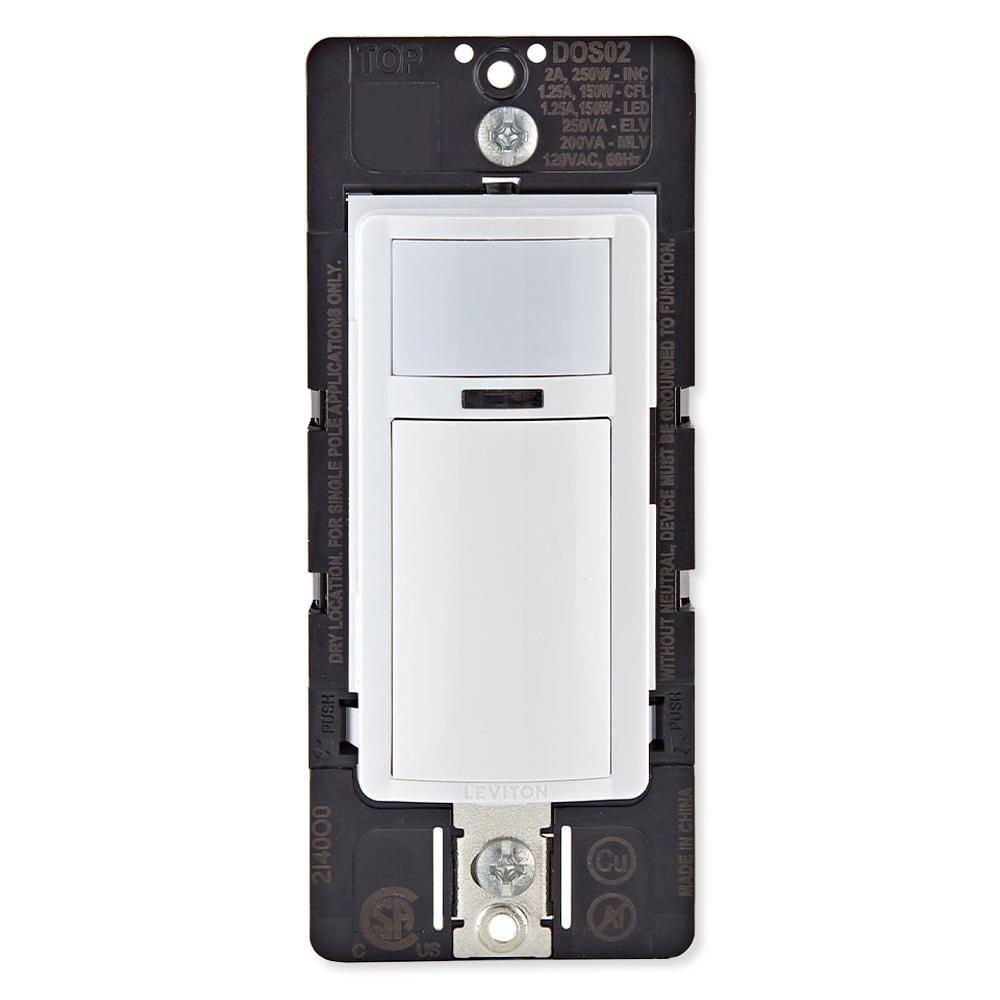 Leviton Decora Motion Sensor In-Wall Switch, Auto-On, 2A, Single Pole