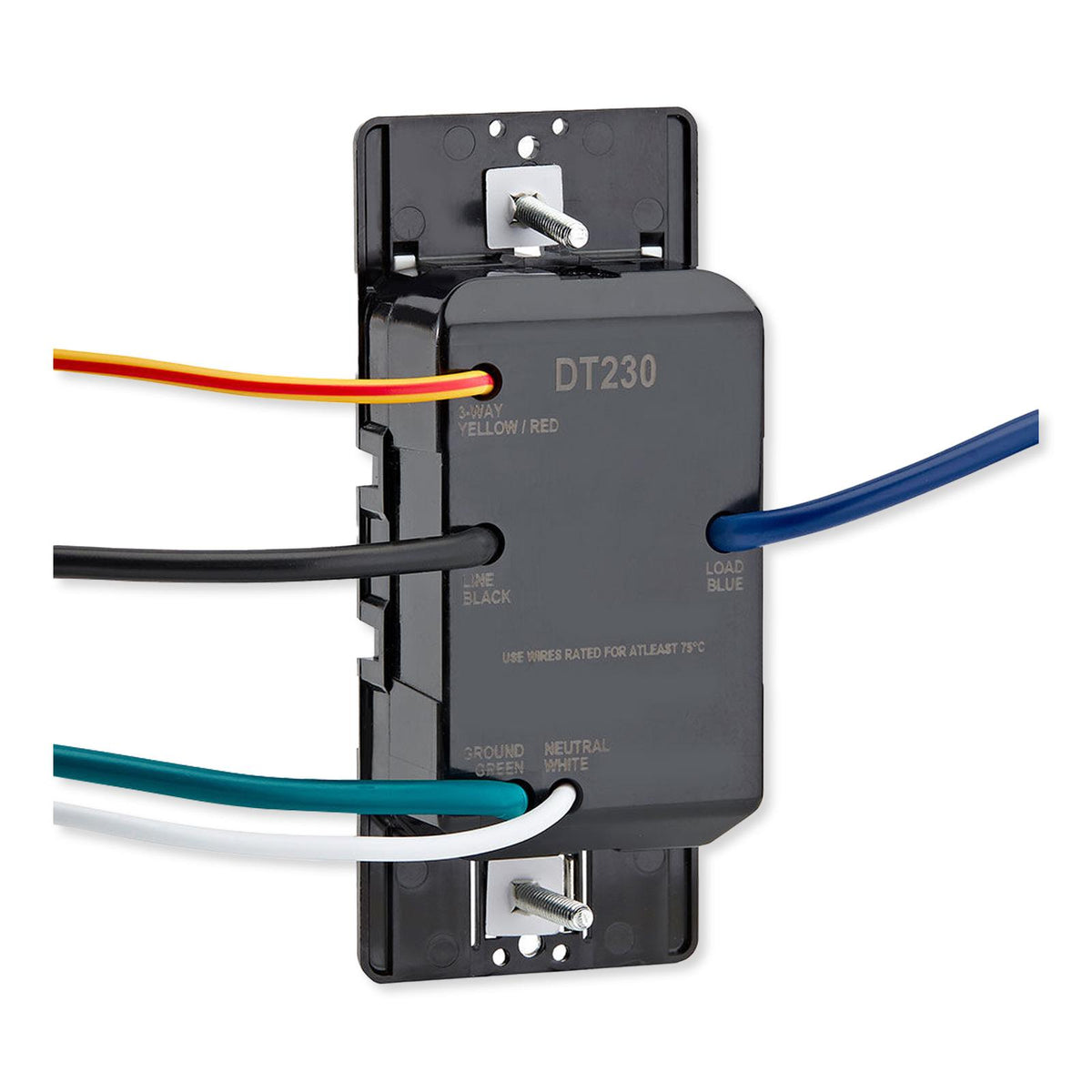 Leviton Decora In-Wall 30-Minute Countdown Timer Switch, 20A, 1 HP/16A Fan/Motor, Single Pole/Multi-Way/Multi-Timer