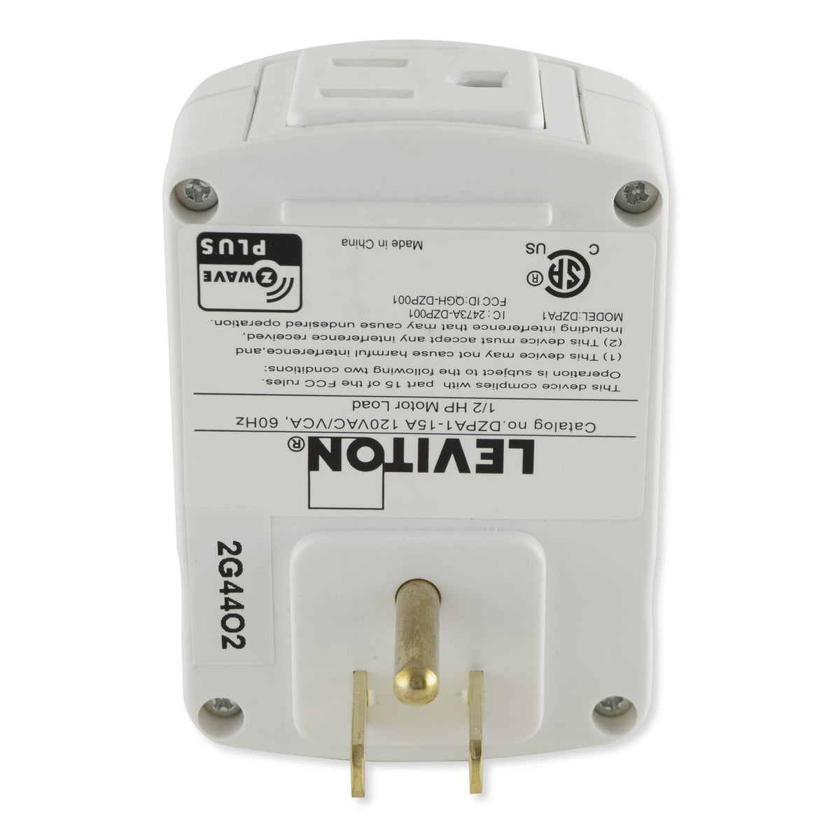 Leviton Decora Smart Z-Wave Plus Plug-In Appliance Module, Gen5