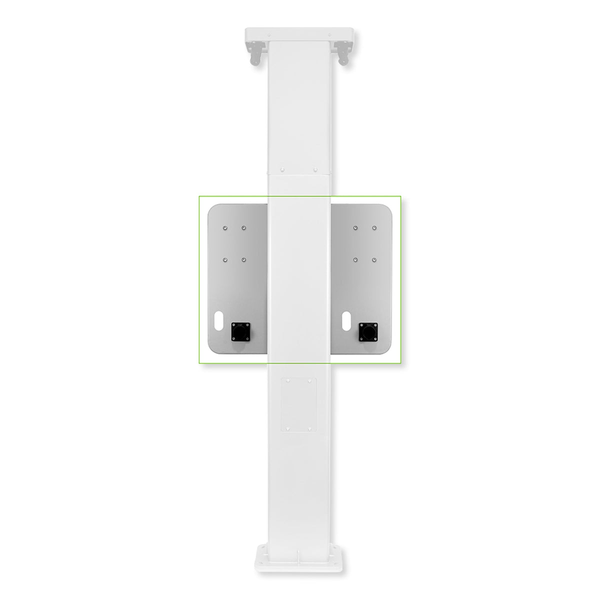 Leviton EV Side by Side Dual Mount Pedestal, Mounting Template