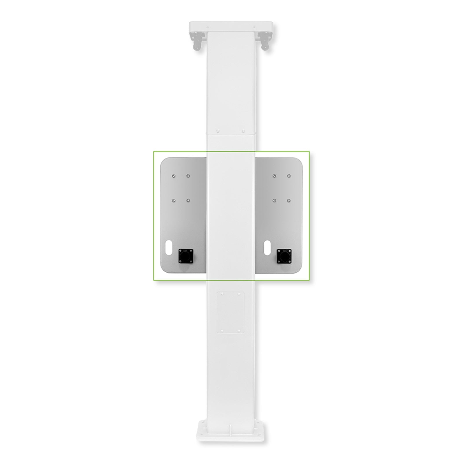 Leviton EV Side by Side Dual Mount Pedestal, Mounting Template