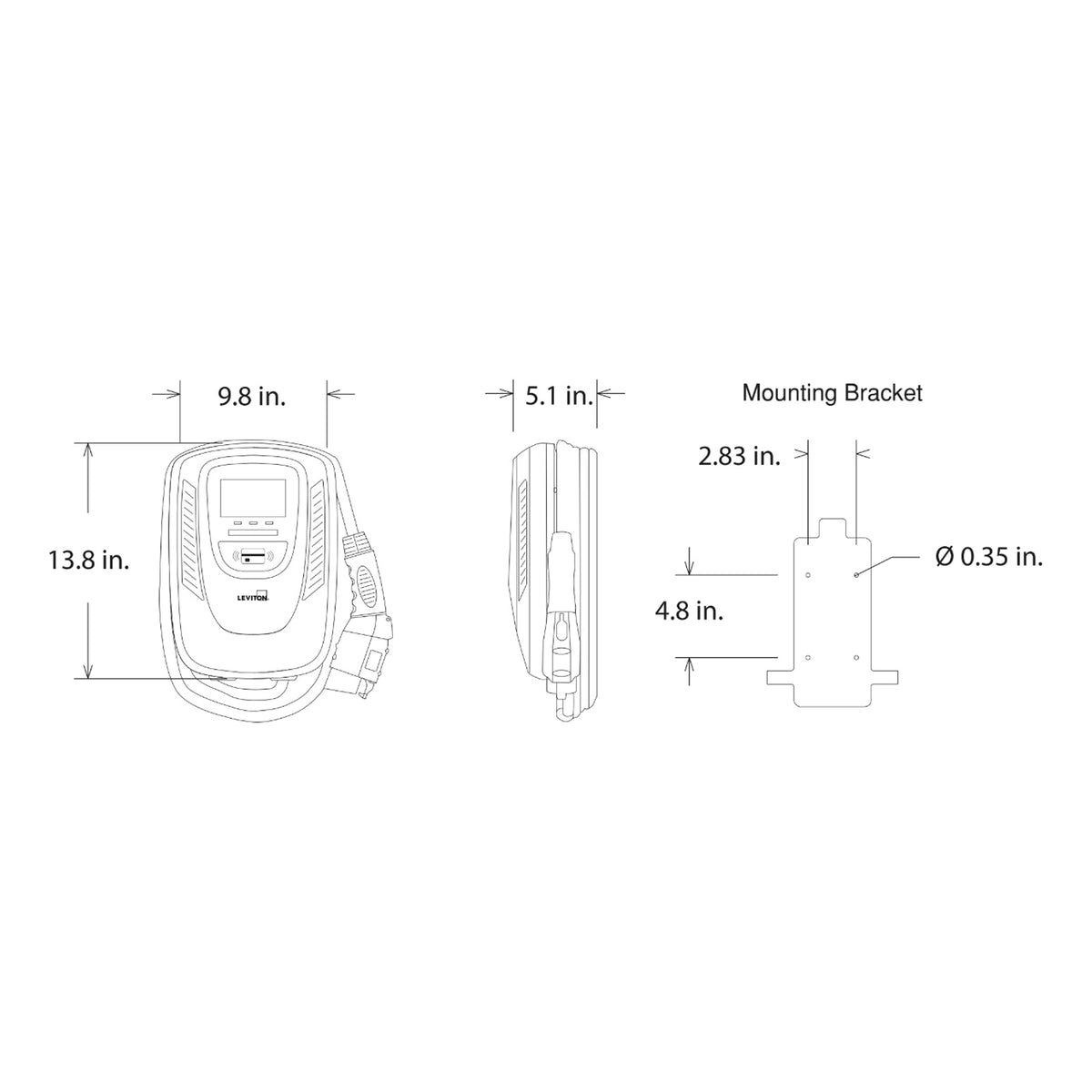Leviton 48 Amp Level 2 Electric Vehicle Charging Station