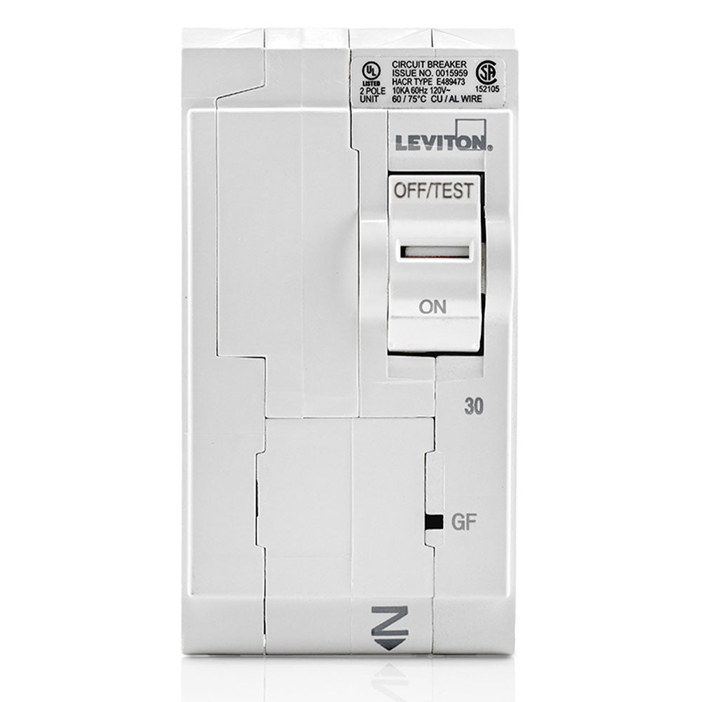 Leviton GFCI Branch Circuit Breaker, 2-Pole