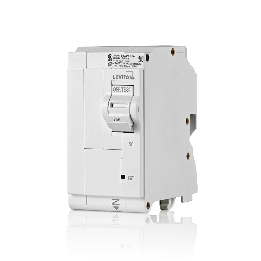 Leviton GFCI Branch Circuit Breaker, 2-Pole