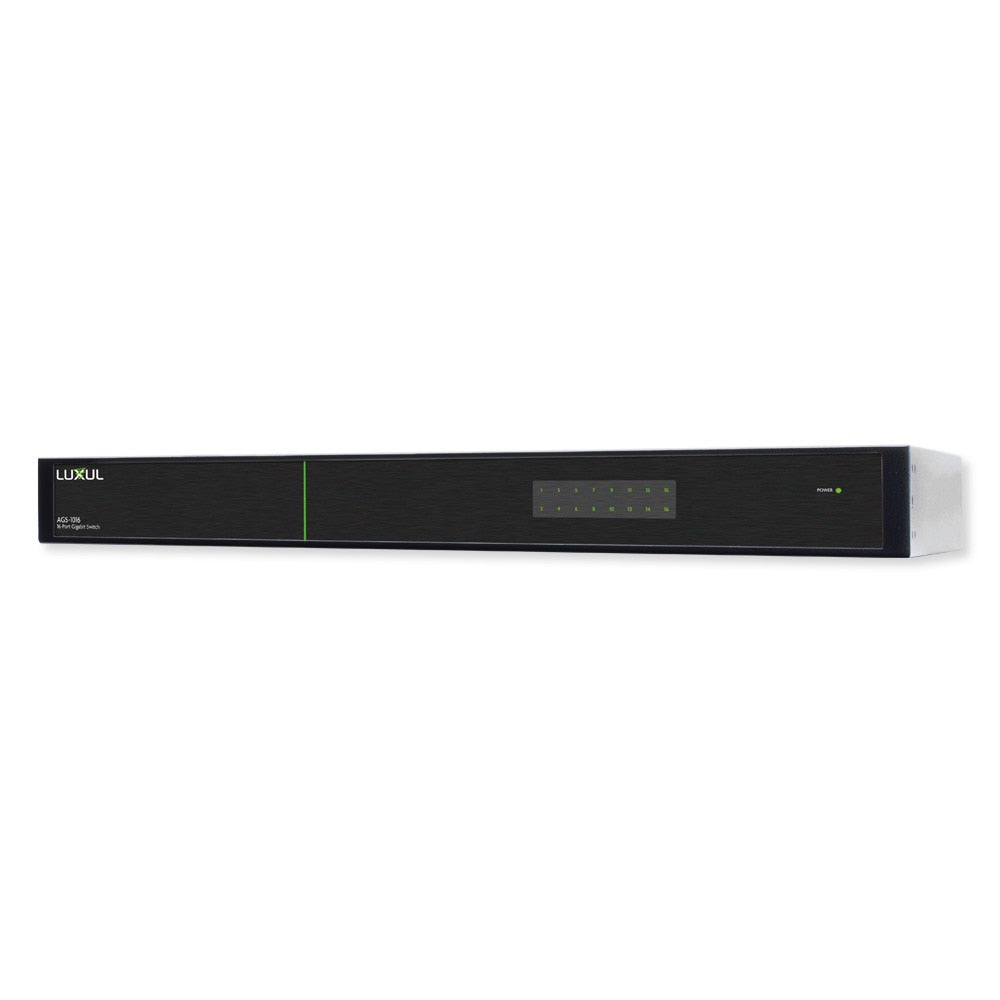 Luxul AV Series 16-Port Gigabit Switch, 32Gbps, Rack Mount