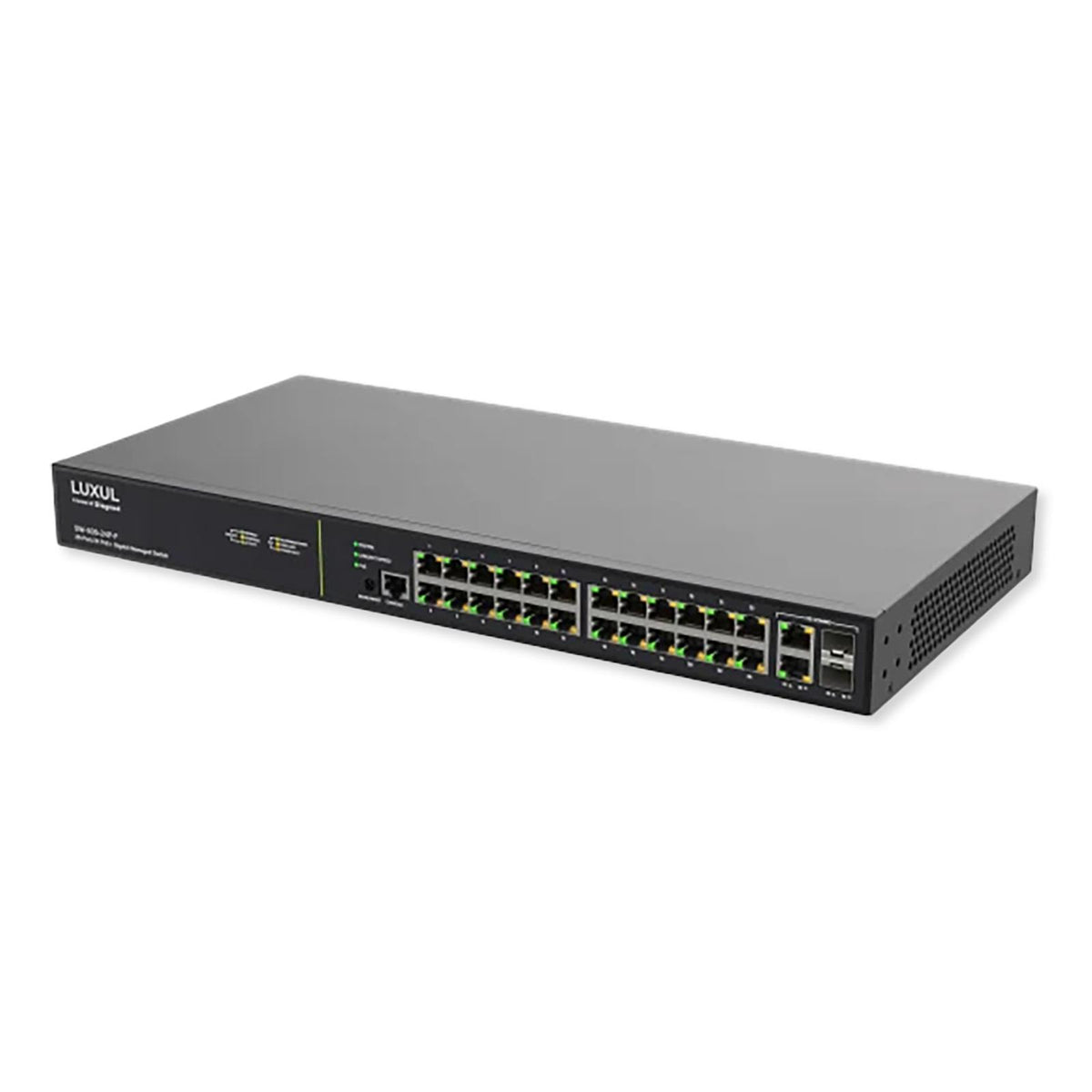 24 PoE+ | 2 Combo RJ45/SFP Front-Facing Ports - 1Gb L2/L3 Managed Switch
