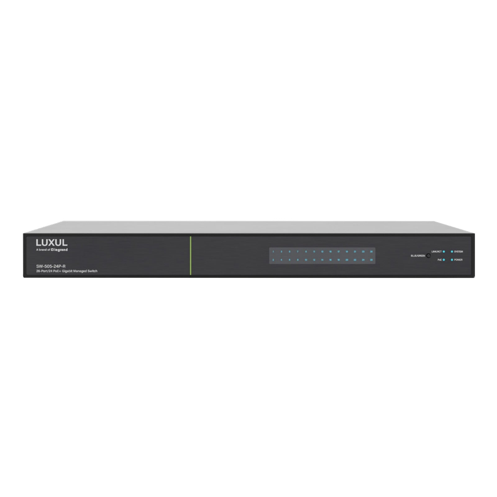 24 PoE+ | 2 Combo RJ45/SFP Rear-Facing Ports - 1Gb L2/L3 Managed Switch, US Power Cord