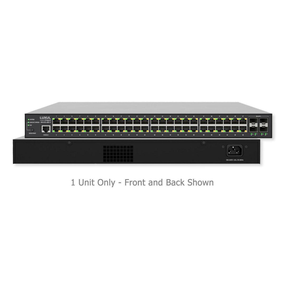 48 PoE+ | 4 (10G) SFP+ Ports Ã¢â‚¬â€œ 1Gb L2/L3 Managed Switch, US Power Cord