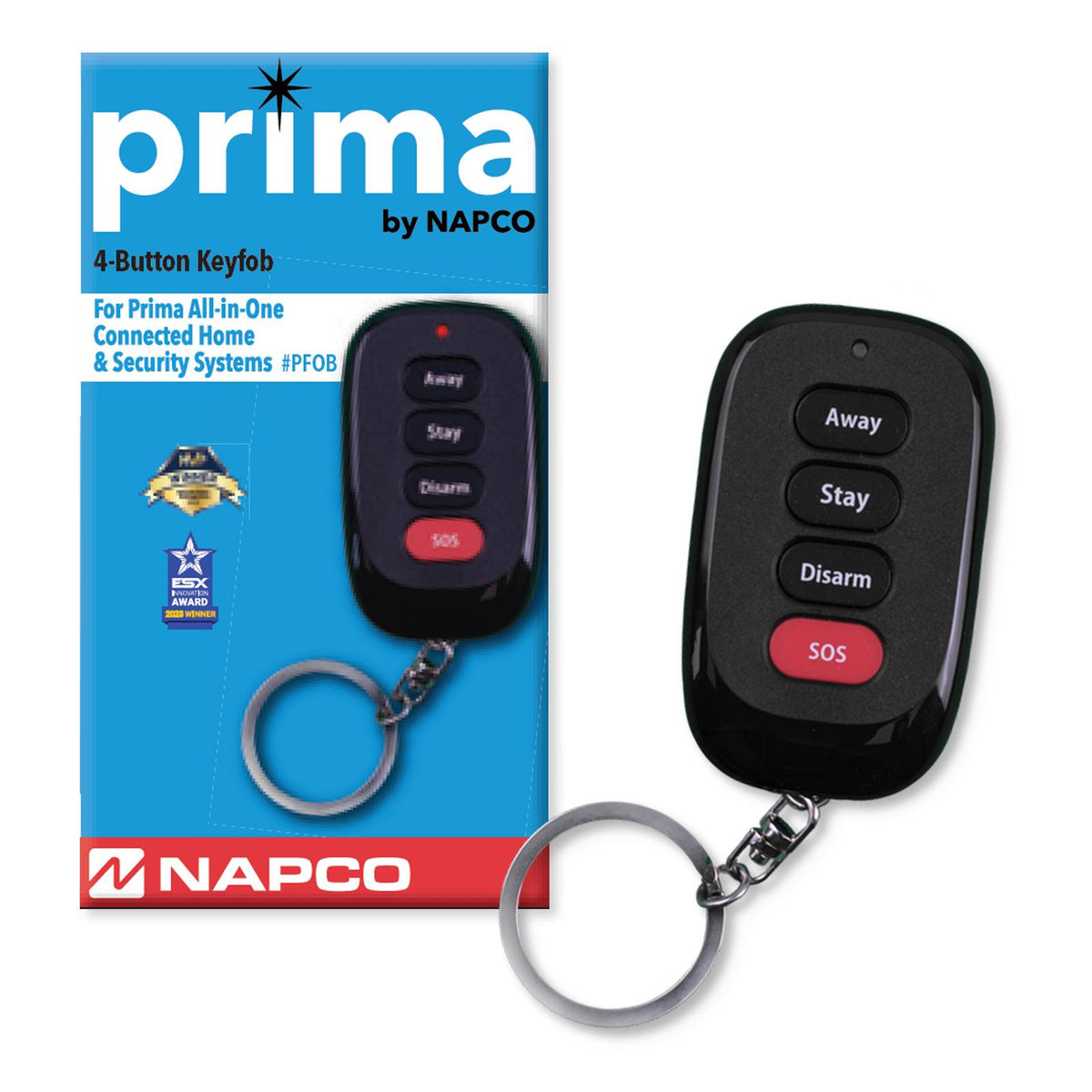 Napco Prima 4-Button Keyfob w/ Ring
