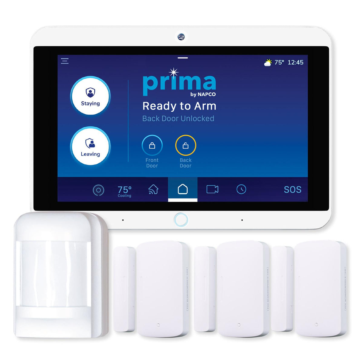 Napco Prima System with 3 Door/Window Transmitters &amp; Motion Sensor, AT&amp;T Network