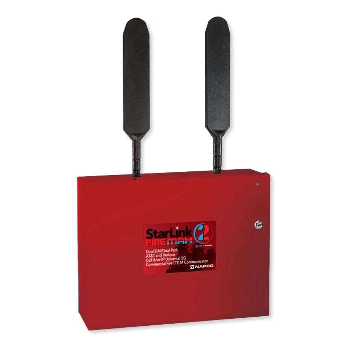 Napco Starlink Universal Fire Communicator, Dual SIM, Dual Path, Direct AC Power 120VAC Metal Housing w/ Provision for Plug-in TRF12 XFormer, 16VAC,20VA