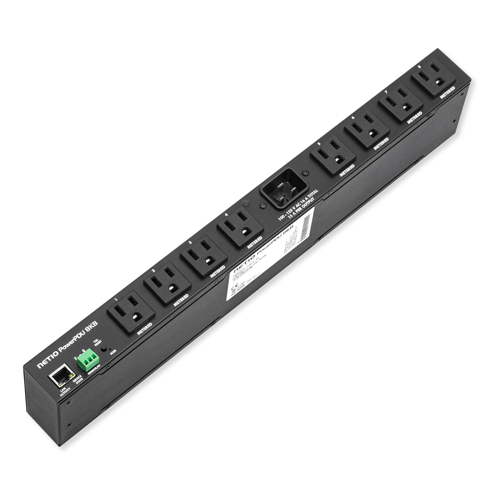 NETIO PowerPDU 8KB Smart Power Distribution Unit, 8 NEMA 5-15R Outputs