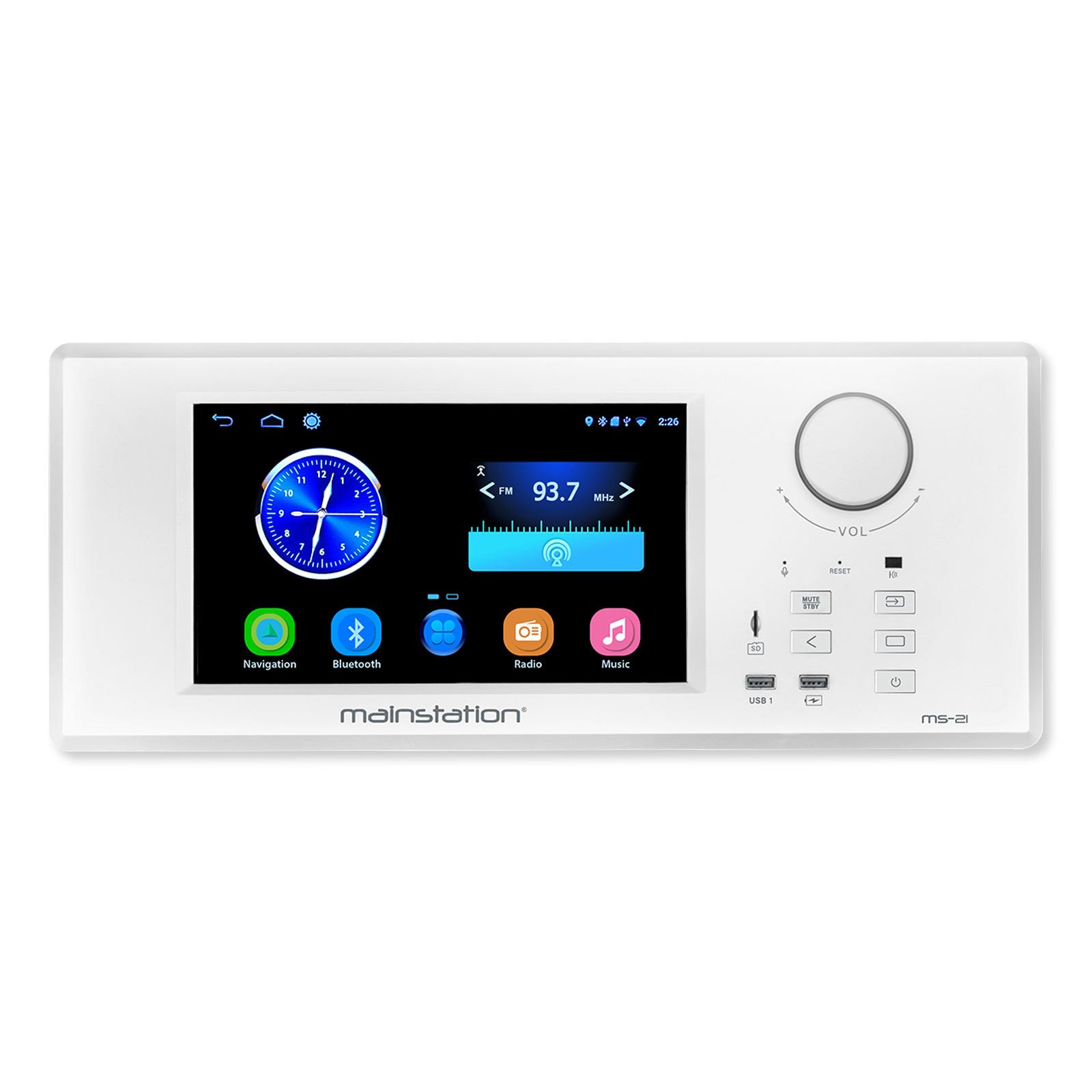OEM Systems MS-21 Mainstation In-Wall Entertainment System with Installation Kit, White