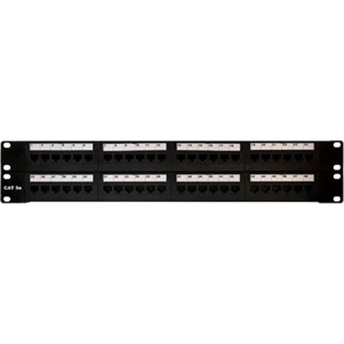 On-Q/Legrand 48-Port Cat5e Rack-Mount Patch Panel