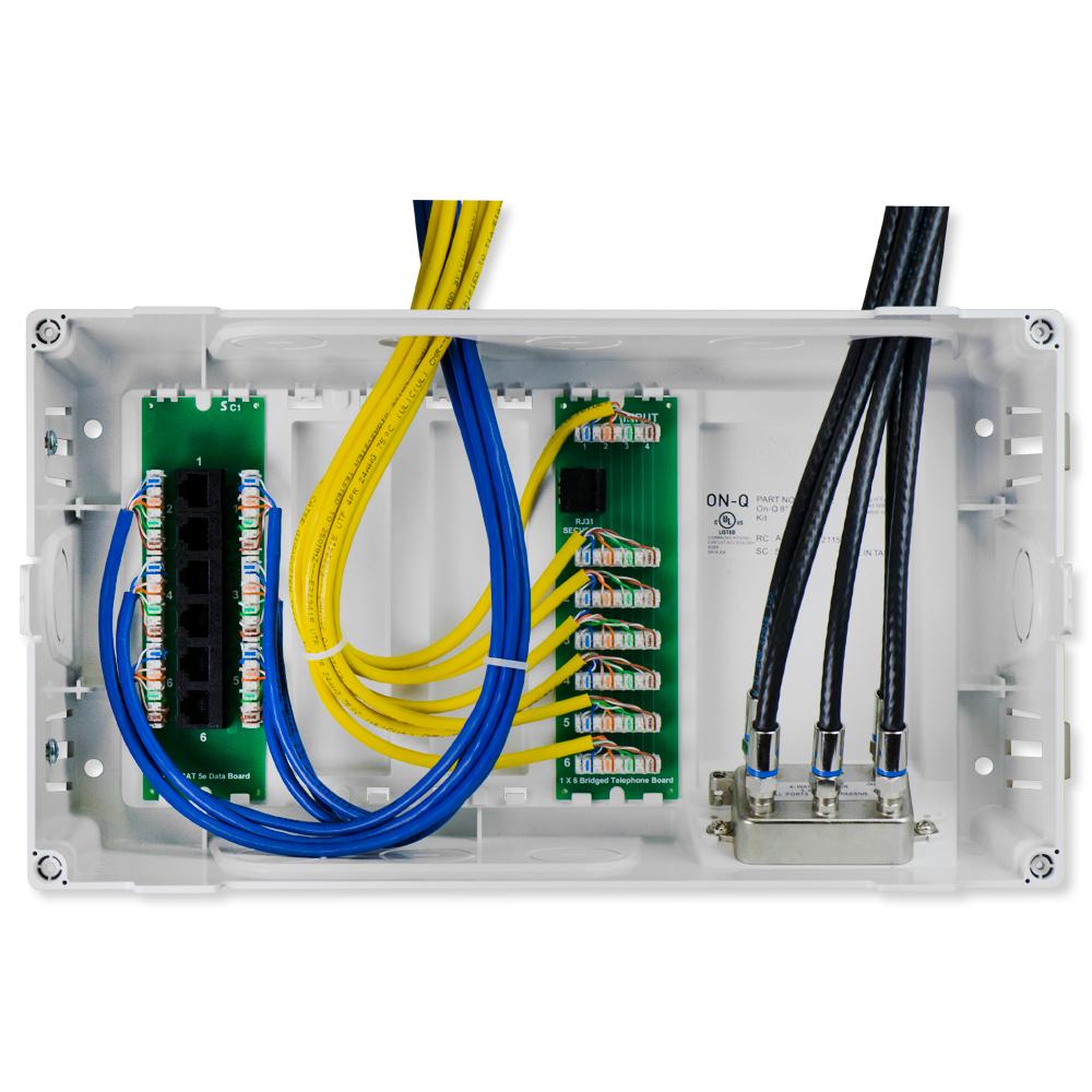 On-Q/Legrand 8 In. MDU Enclosure Kit with Cat5e Data Kit