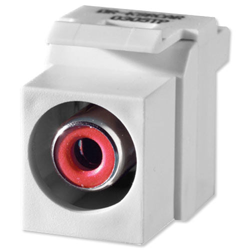 On-Q/Legrand RCA Keystone Snap-In Connector, Red Insert