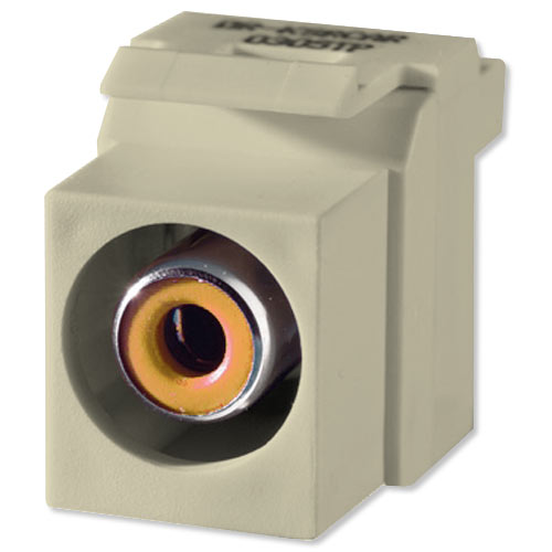 On-Q/Legrand RCA Keystone Snap-In Connector, Yellow Insert