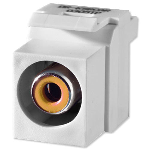 On-Q/Legrand RCA Keystone Snap-In Connector, Yellow Insert