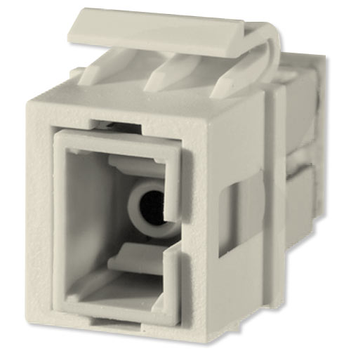 On-Q/Legrand ST Fiber Optic Keystone Snap-In Connector, Phosphor Bronze Sleeve