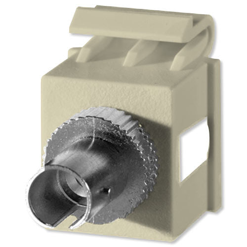 On-Q/Legrand SC Fiber Optic Keystone Snap-In Connector, Phosphor Bronze Sleeve