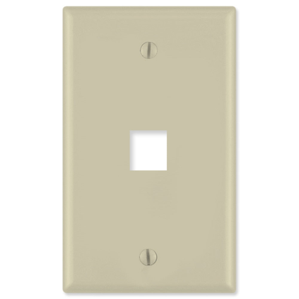 On Q/Legrand Keystone Wall Plate, Labeled, 1-Gang, 1-Port