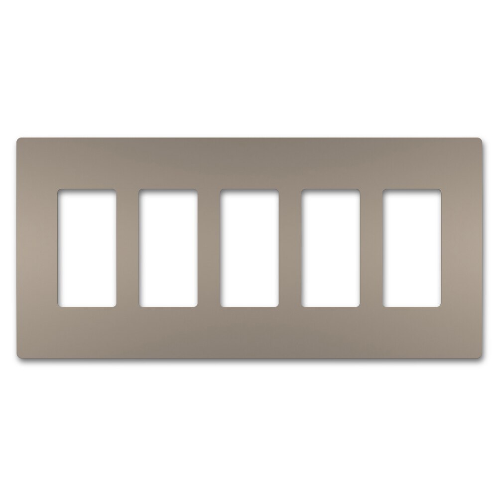 On-Q/Legrand Radiant Screwless Wallplate, 5-Gang, Nickel (Open Box)