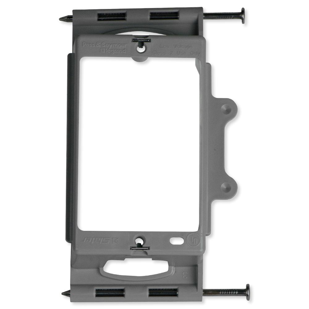 On-Q/Legrand 1-Gang Low-Voltage Nail-On Bracket with Quick/Click