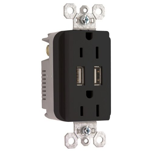TradeMaster USB Charger &amp; Tamper-Resistant Receptacle