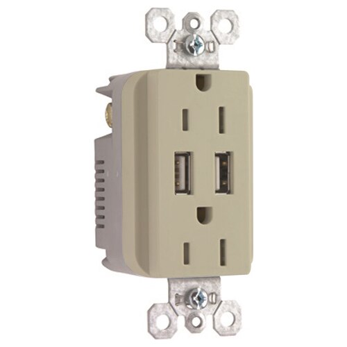 TradeMaster USB Charger & Tamper-Resistant Receptacle
