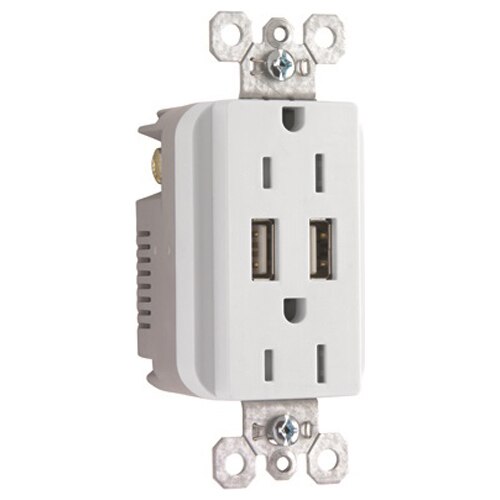 TradeMaster USB Charger & Tamper-Resistant Receptacle