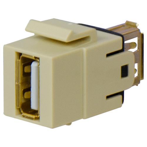On-Q/Legrand USB 2.0 A/A Coupler Keystone Snap-In Connector