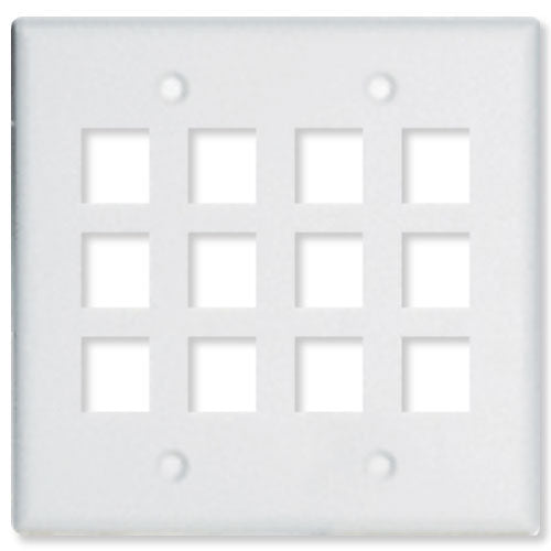 On-Q/Legrand Keystone Wallplate, 2-Gang, 12-Port