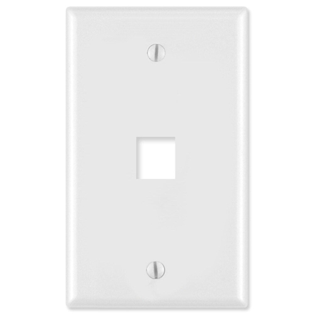 On-Q/Legrand Keystone Wallplate, 1-Gang, 2-Port, 25 Pack