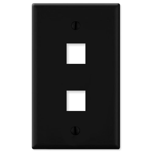 On-Q/Legrand Keystone Wallplate, 1-Gang, 2-Port